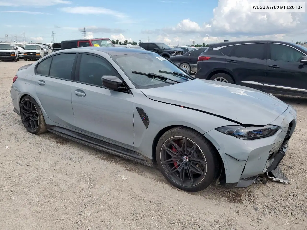 2021 BMW M3 Competition VIN: WBS33AY0XMFL26107 Lot: 62080045