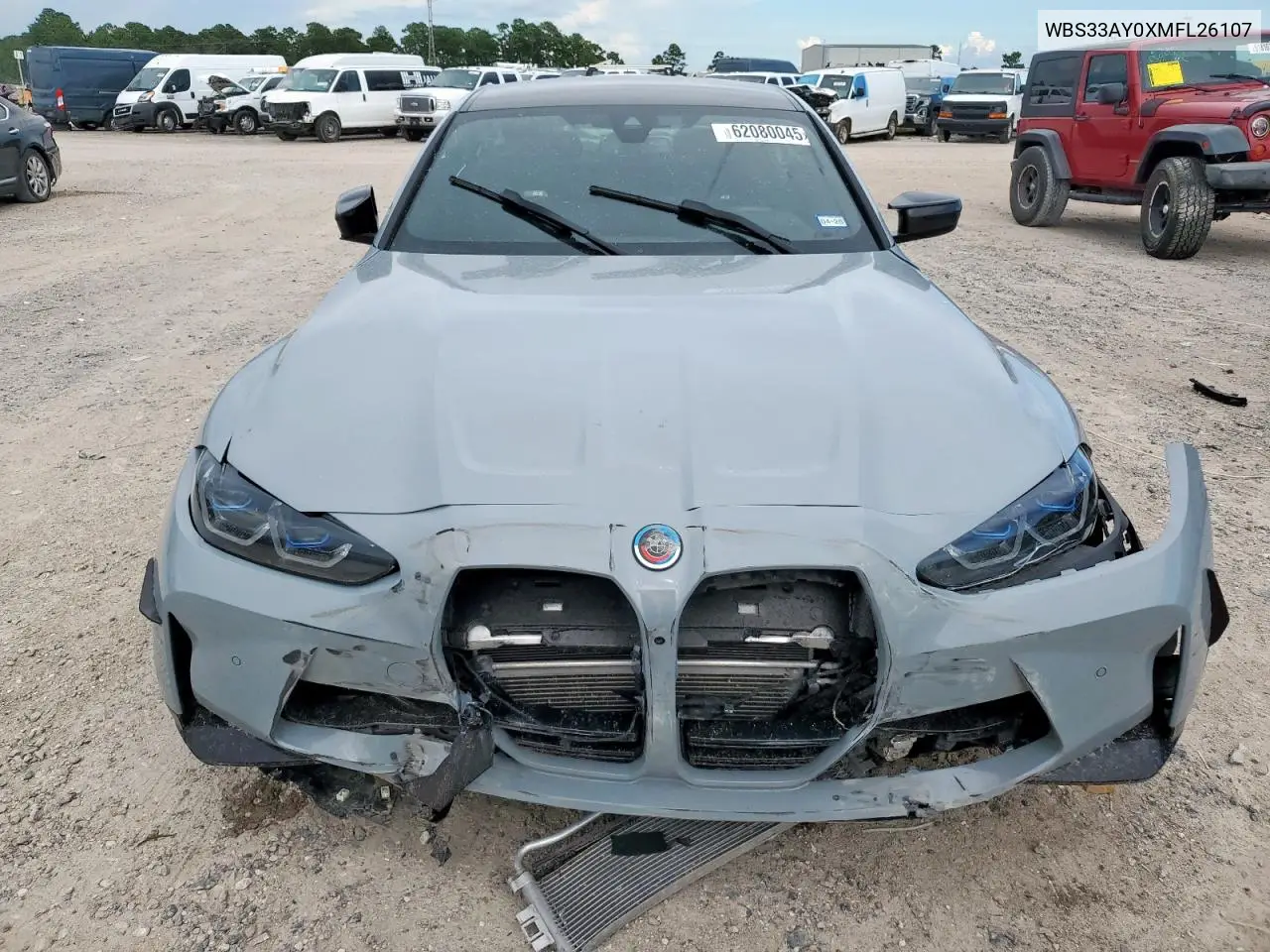 2021 BMW M3 Competition VIN: WBS33AY0XMFL26107 Lot: 62080045