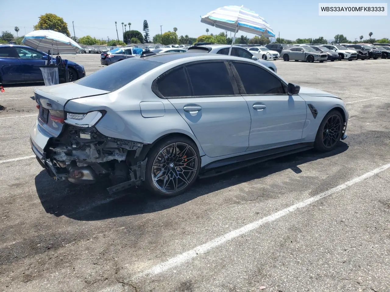 2021 BMW M3 Competition VIN: WBS33AY00MFK83333 Lot: 63021585