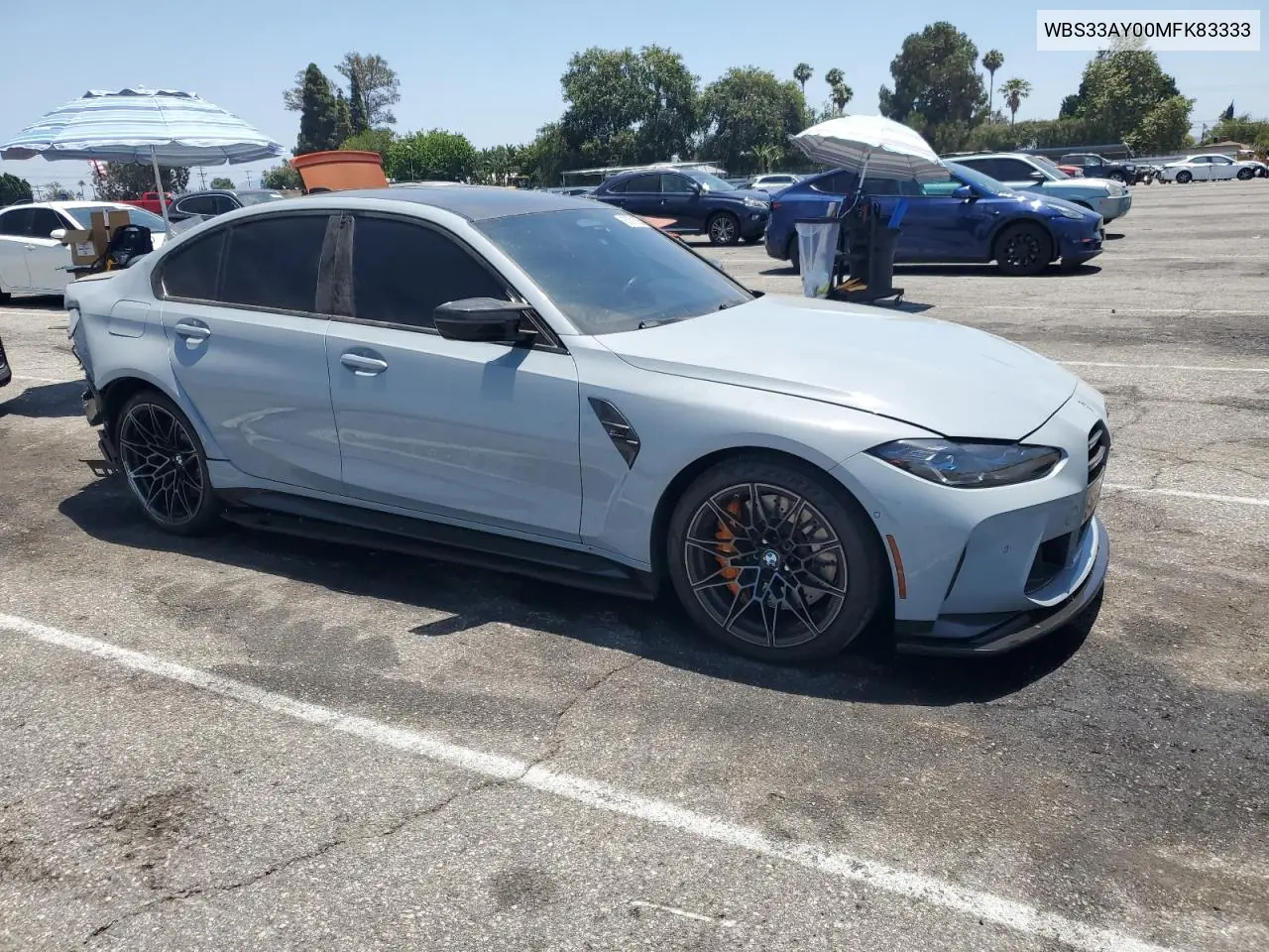 2021 BMW M3 Competition VIN: WBS33AY00MFK83333 Lot: 63021585