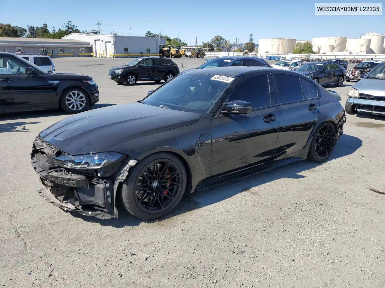2021 BMW M3 Competition VIN: WBS33AY03MFL22335 Lot: 63689475