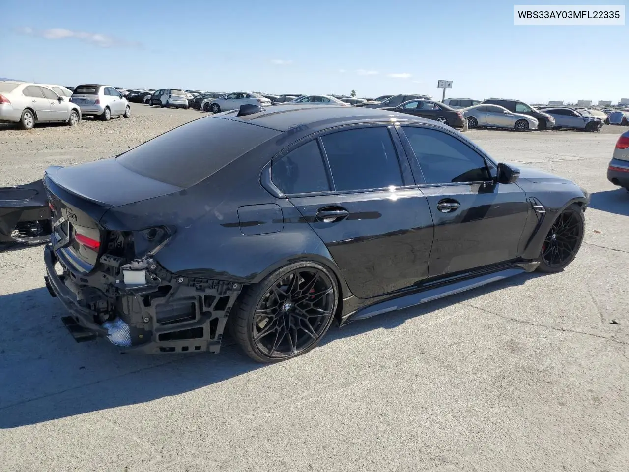 2021 BMW M3 Competition VIN: WBS33AY03MFL22335 Lot: 63689475