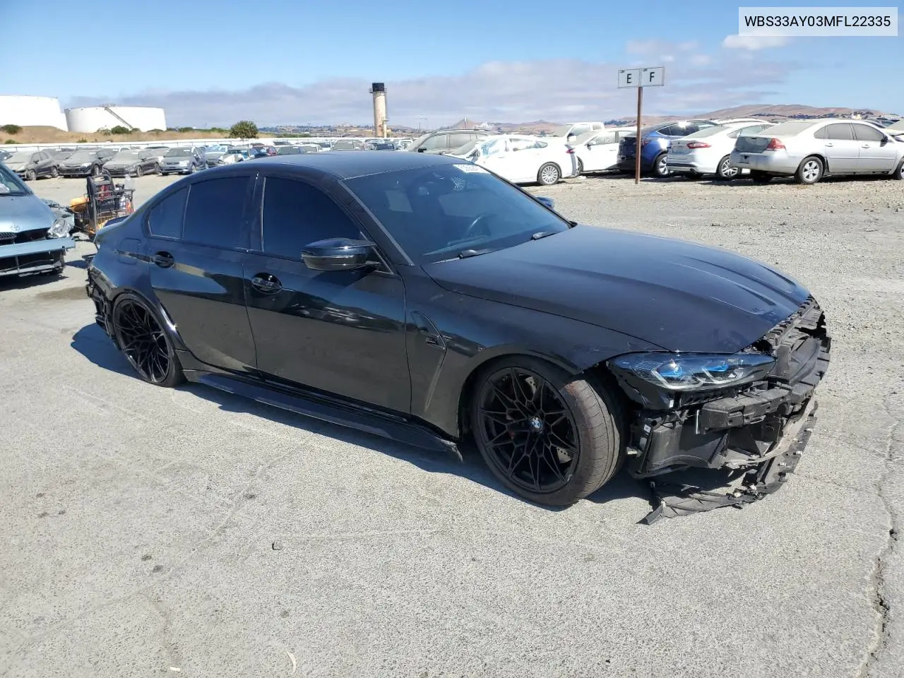 2021 BMW M3 Competition VIN: WBS33AY03MFL22335 Lot: 63689475