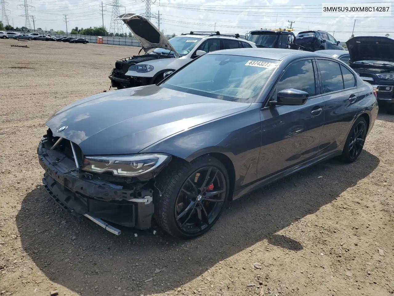 2021 BMW M340Xi VIN: 3MW5U9J0XM8C14287 Lot: 63743275