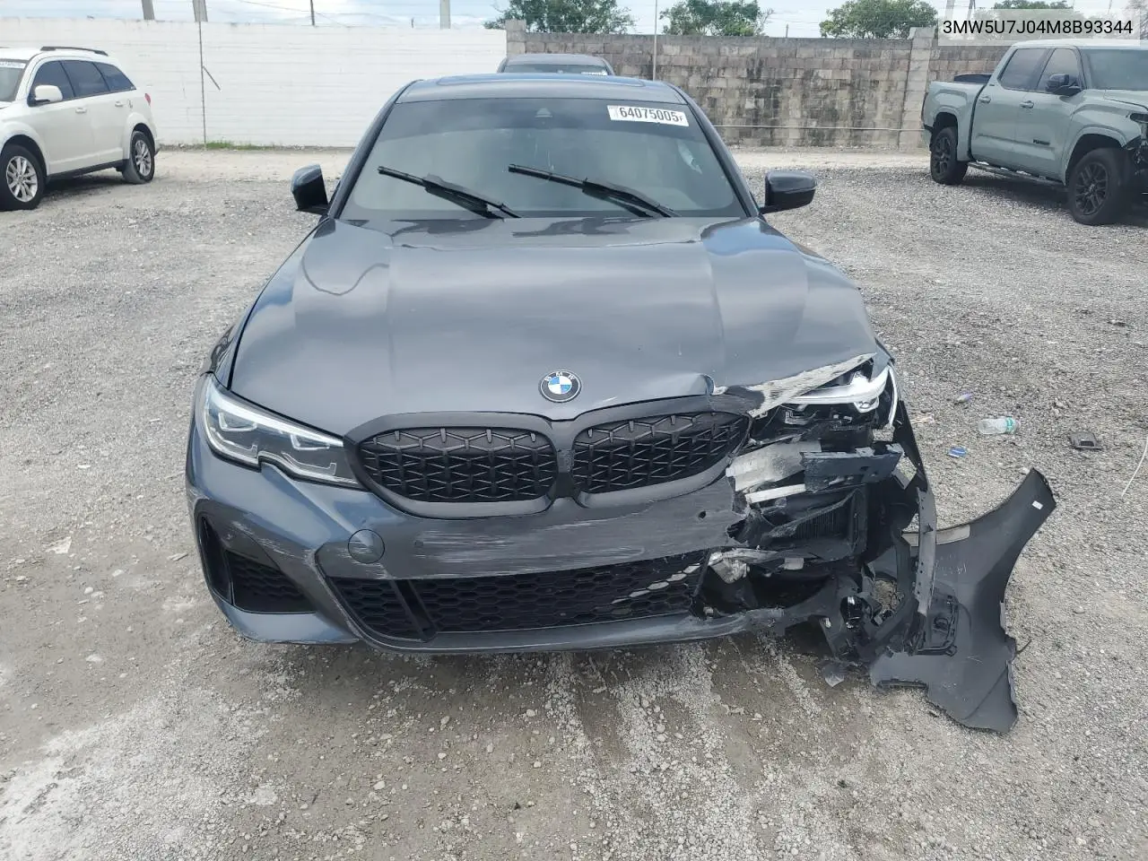 2021 BMW M340I VIN: 3MW5U7J04M8B93344 Lot: 64075005