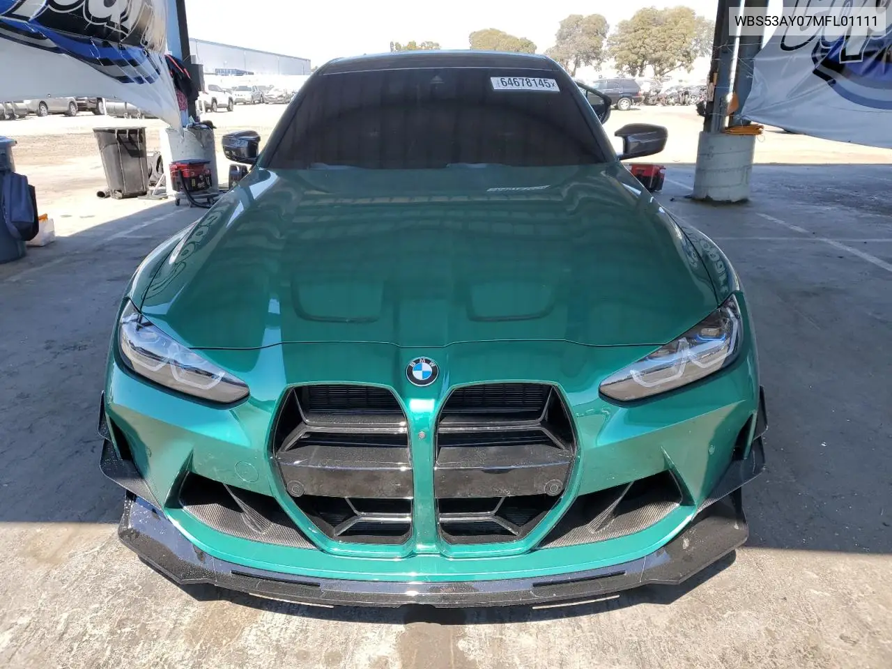 2021 BMW M3 VIN: WBS53AY07MFL01111 Lot: 64678145