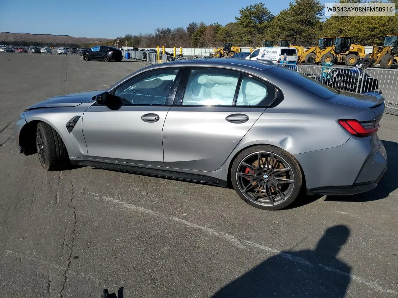 2022 BMW M3 Competition VIN: WBS43AY08NFM50916 Lot: 48232735