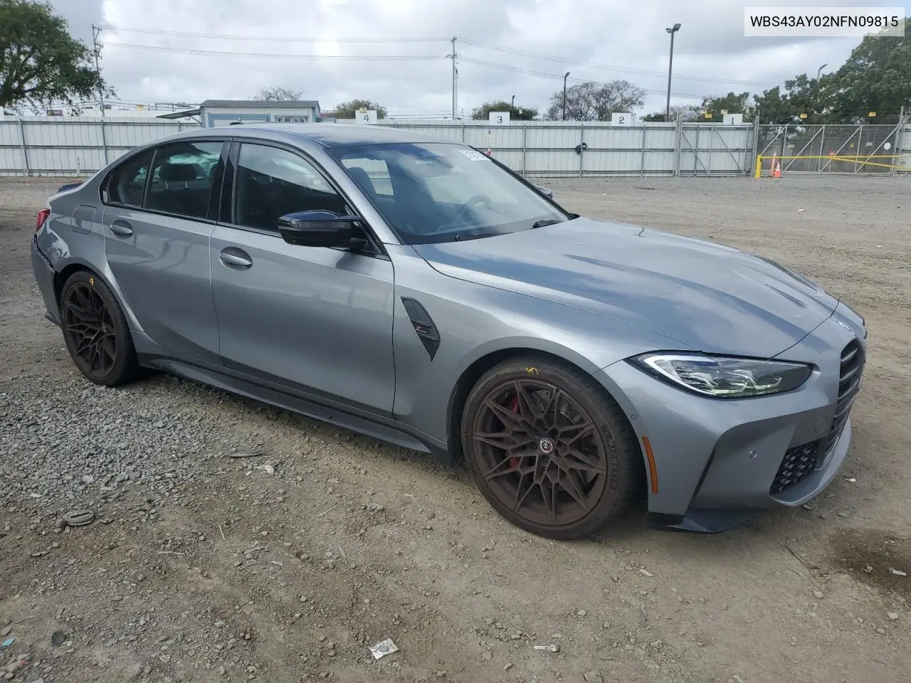 2022 BMW M3 Competition VIN: WBS43AY02NFN09815 Lot: 51021705