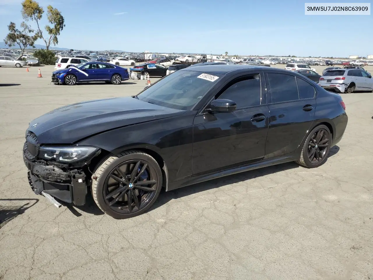 2022 BMW M340I VIN: 3MW5U7J02N8C63909 Lot: 51903165
