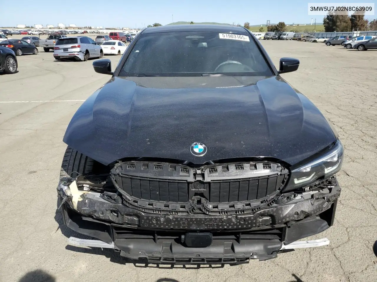 2022 BMW M340I VIN: 3MW5U7J02N8C63909 Lot: 51903165