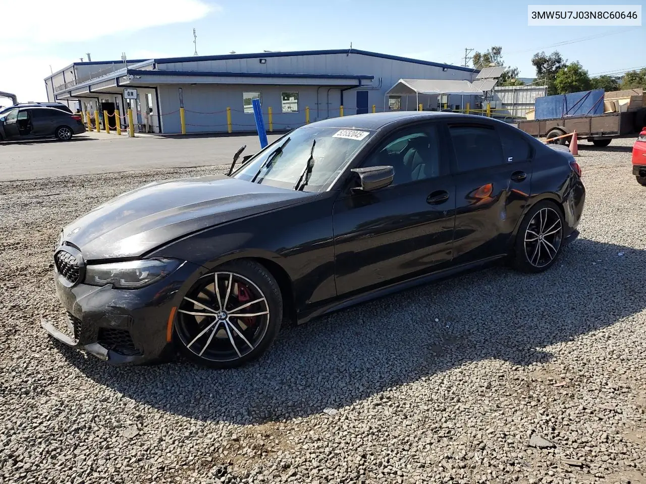 2022 BMW M340I VIN: 3MW5U7J03N8C60646 Lot: 52652045