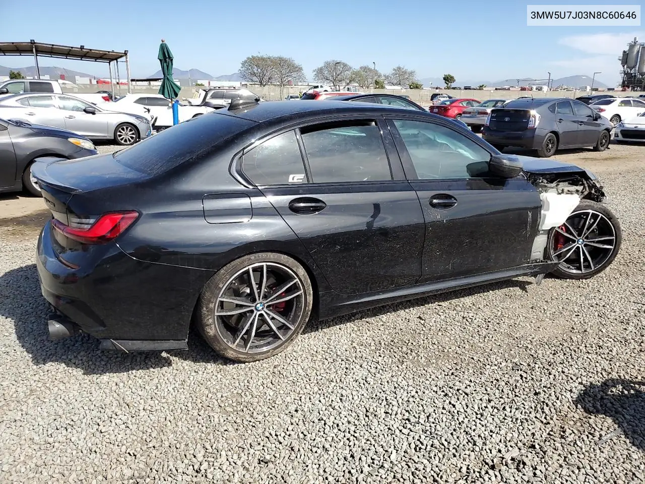 2022 BMW M340I VIN: 3MW5U7J03N8C60646 Lot: 52652045
