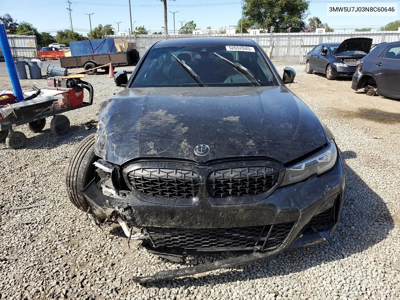 2022 BMW M340I VIN: 3MW5U7J03N8C60646 Lot: 52652045