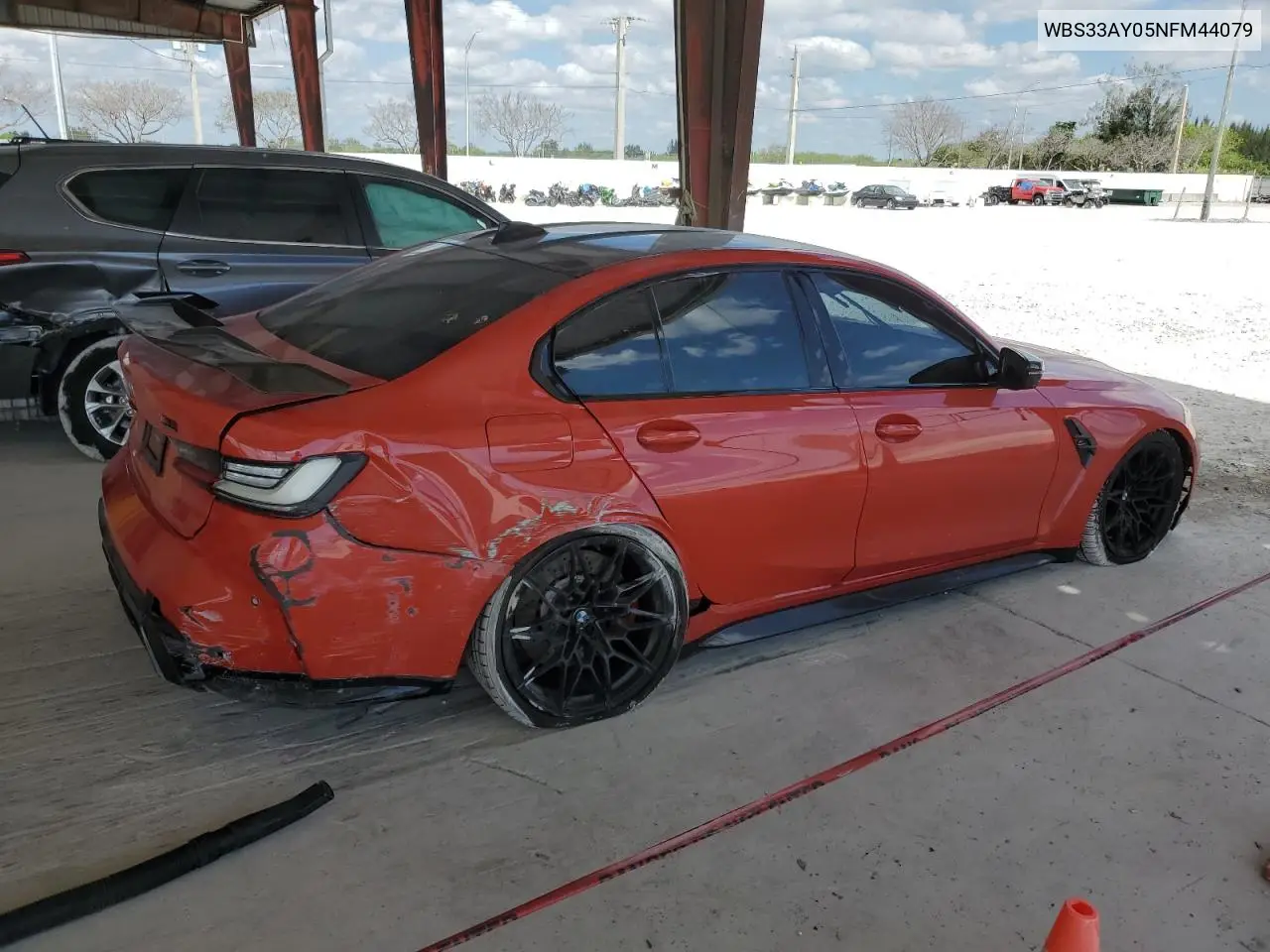 2022 BMW M3 Competition VIN: WBS33AY05NFM44079 Lot: 52906725