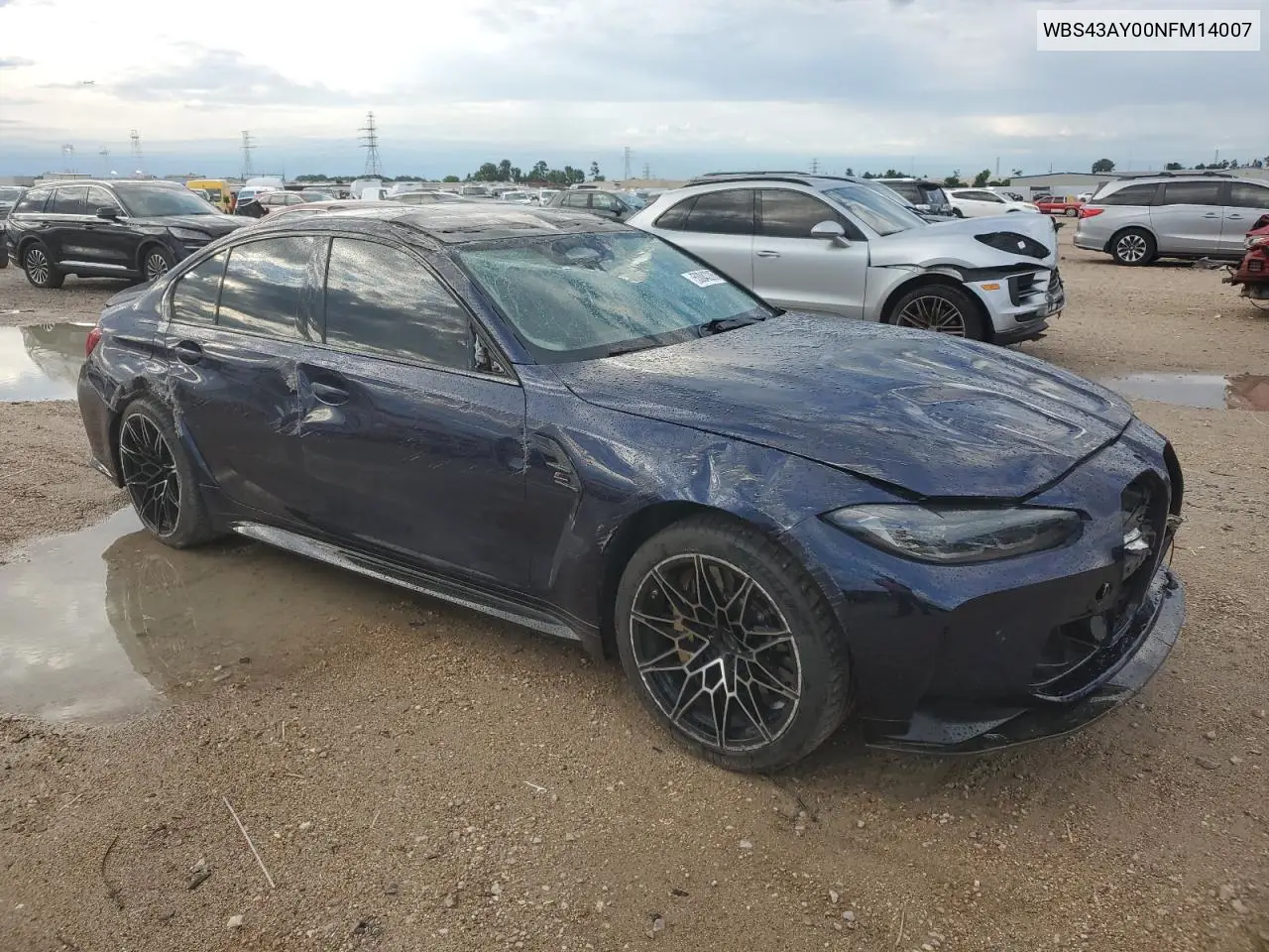 2022 BMW M3 Competition VIN: WBS43AY00NFM14007 Lot: 53043285