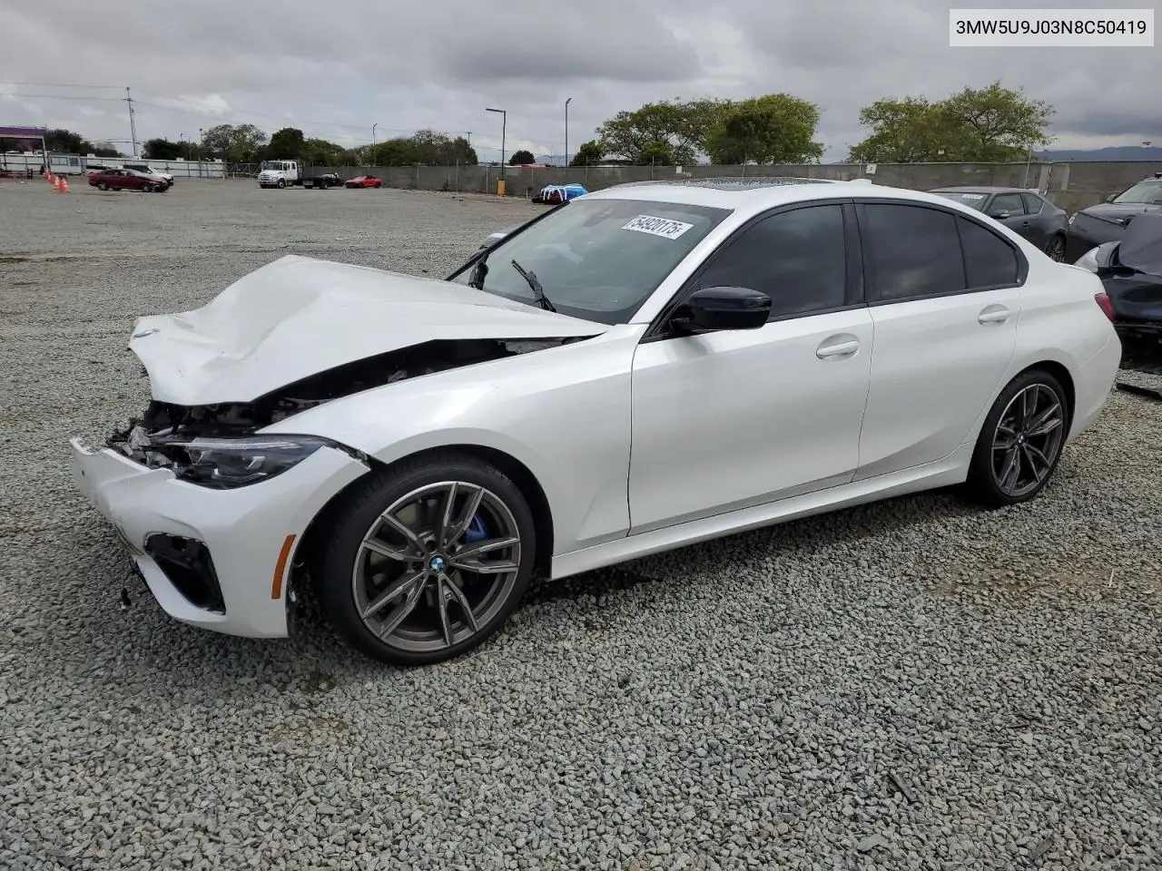 2022 BMW M340Xi VIN: 3MW5U9J03N8C50419 Lot: 54920175