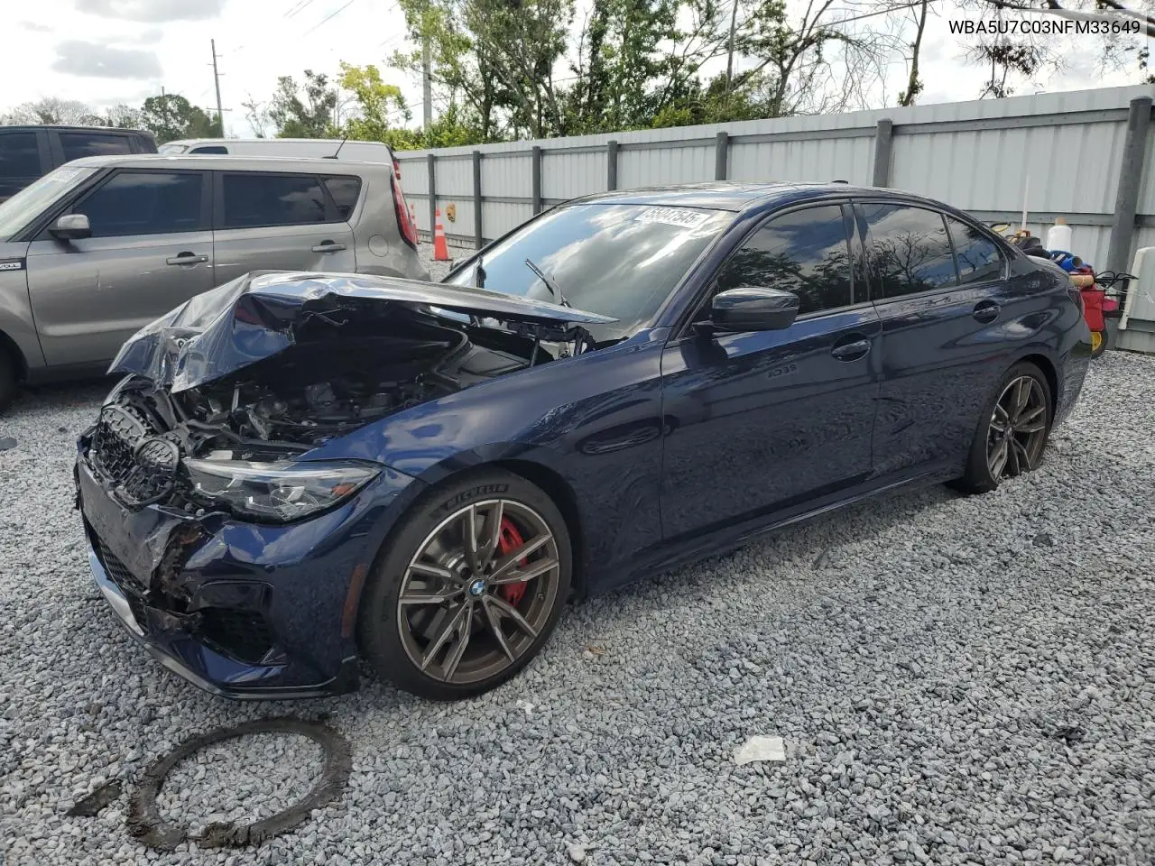 2022 BMW M340I VIN: WBA5U7C03NFM33649 Lot: 55047545