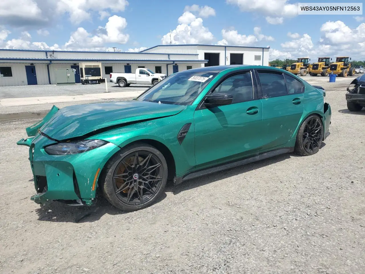 2022 BMW M3 Competition VIN: WBS43AY05NFN12563 Lot: 56837075
