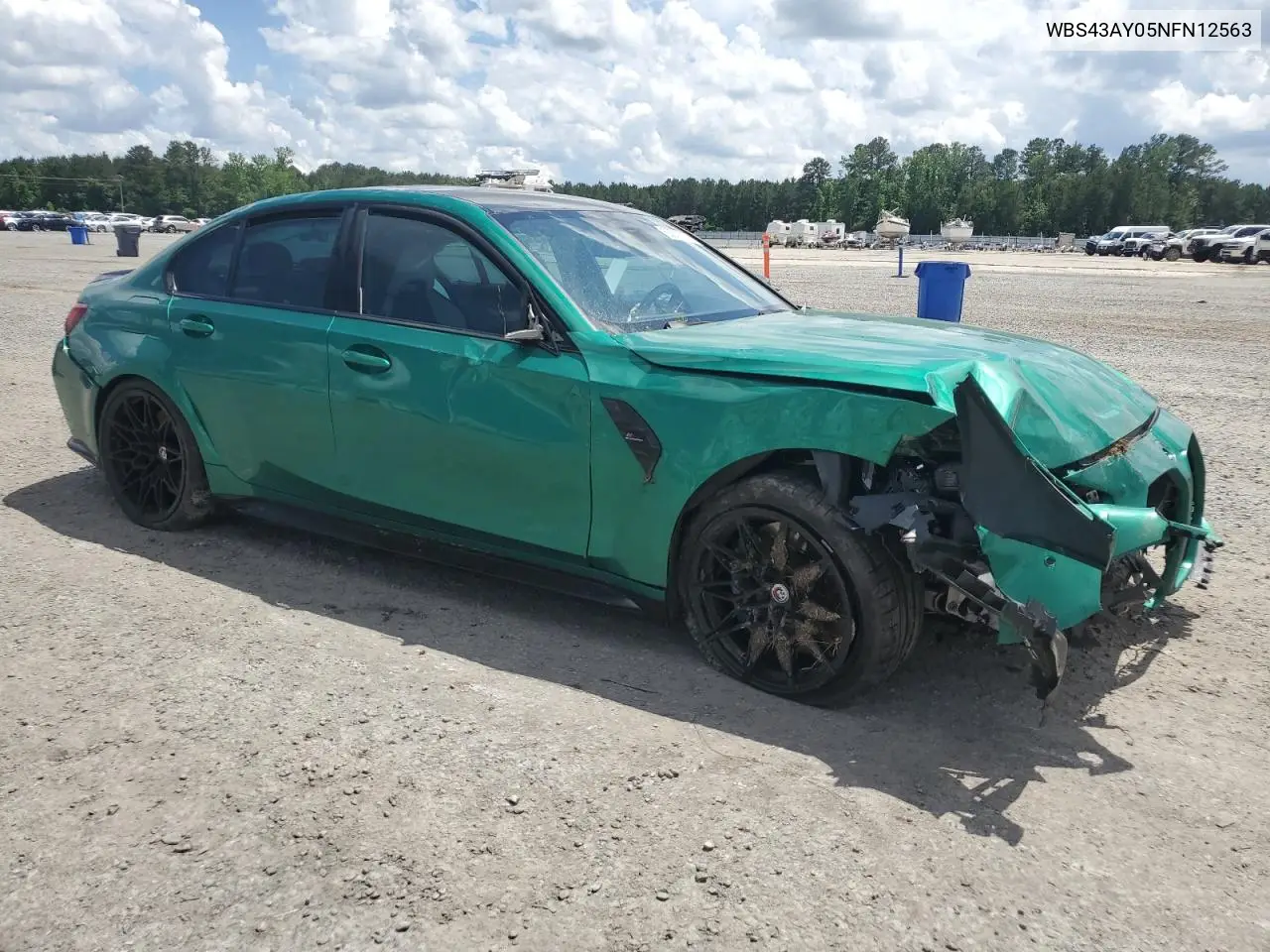 2022 BMW M3 Competition VIN: WBS43AY05NFN12563 Lot: 56837075