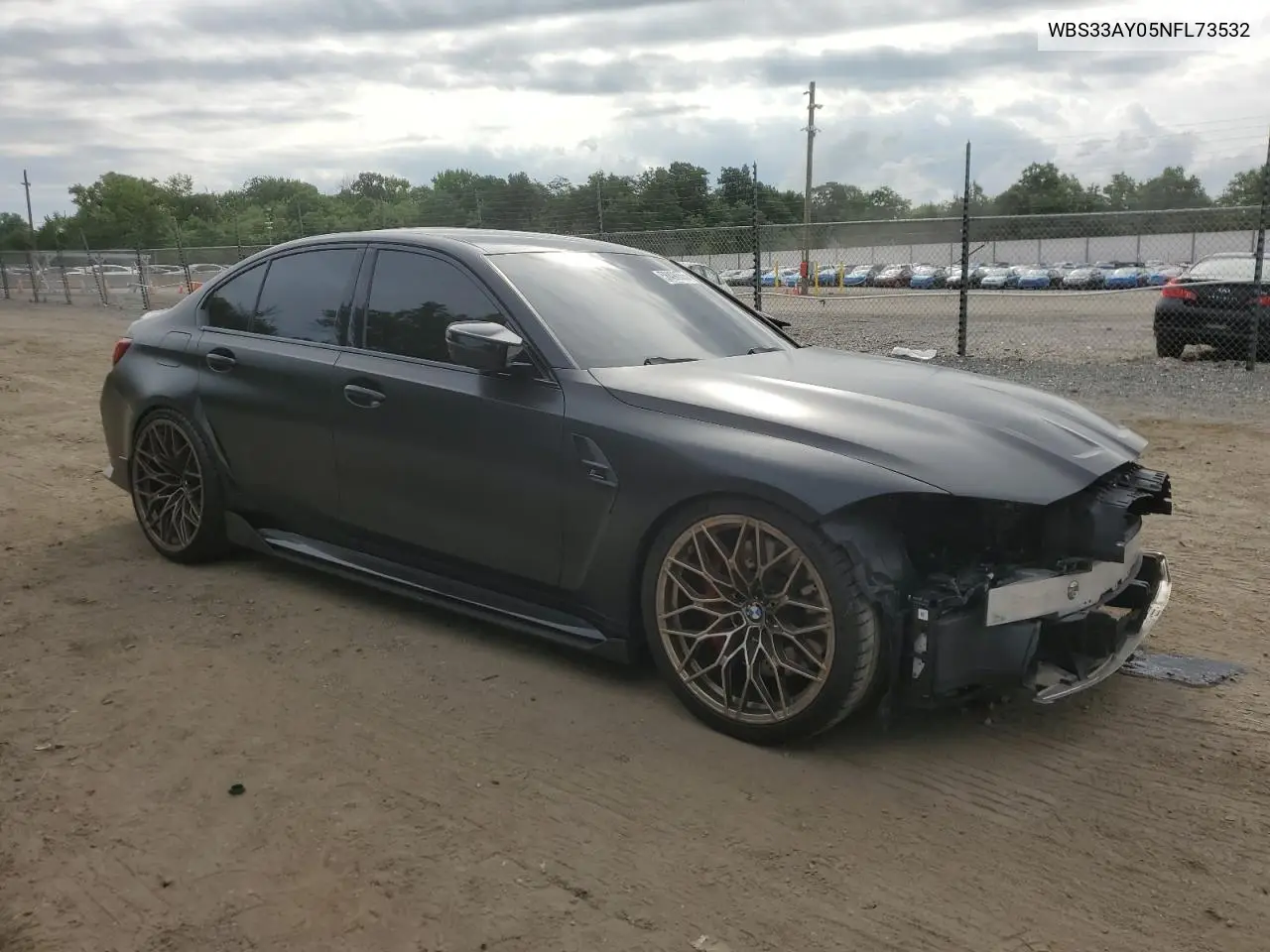 2022 BMW M3 Competition VIN: WBS33AY05NFL73532 Lot: 58490555