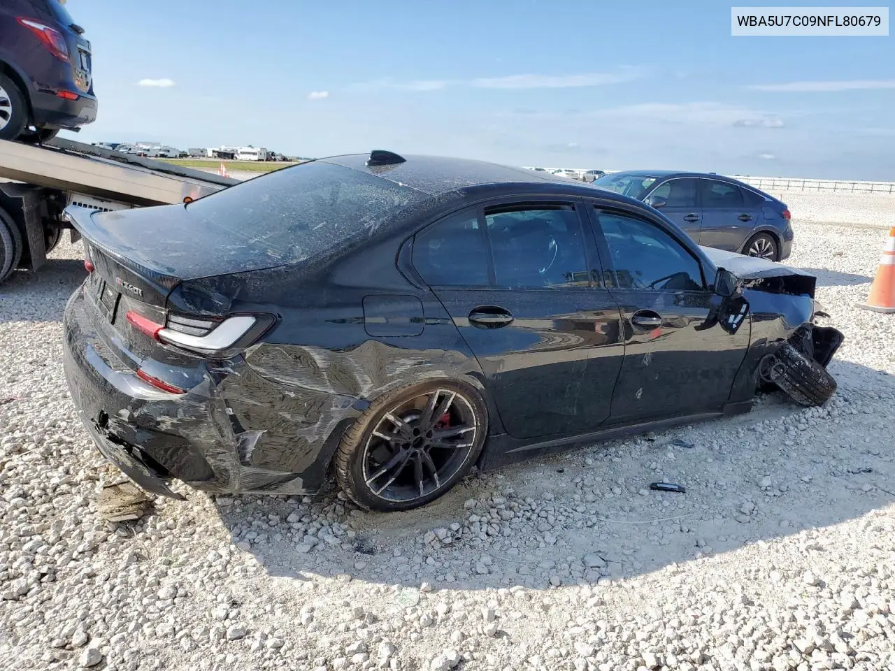 2022 BMW M340I VIN: WBA5U7C09NFL80679 Lot: 60551815