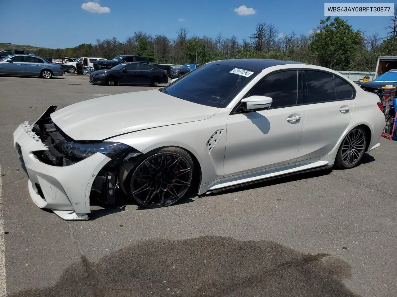 2024 BMW M3 Competition VIN: WBS43AY08RFT30877 Lot: 61649565