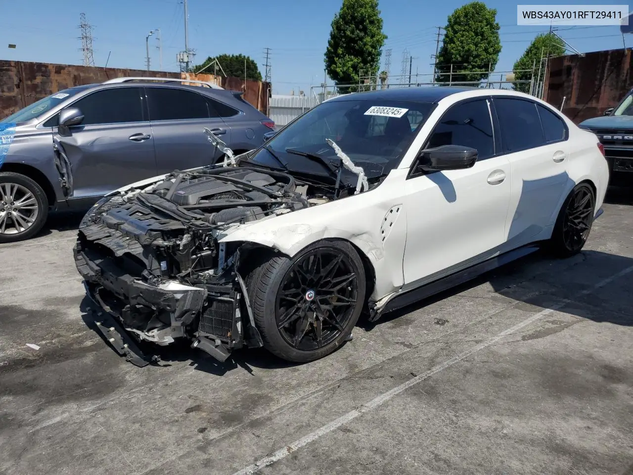 2024 BMW M3 Competition VIN: WBS43AY01RFT29411 Lot: 63083245