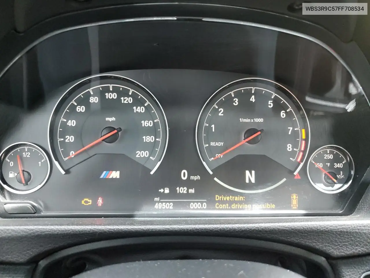 2015 BMW M4 VIN: WBS3R9C57FF708534 Lot: 61685205