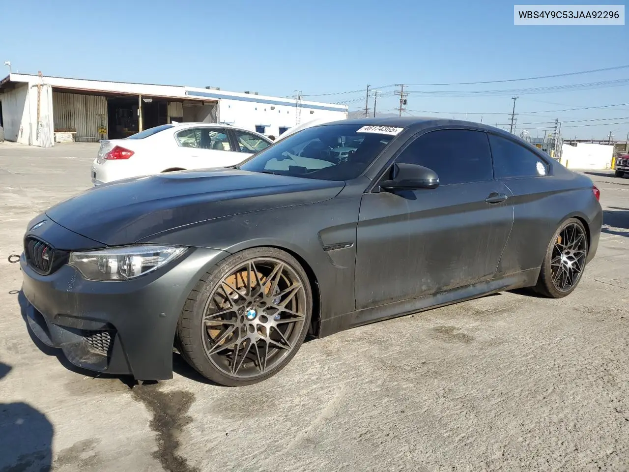 2018 BMW M4 VIN: WBS4Y9C53JAA92296 Lot: 46174365