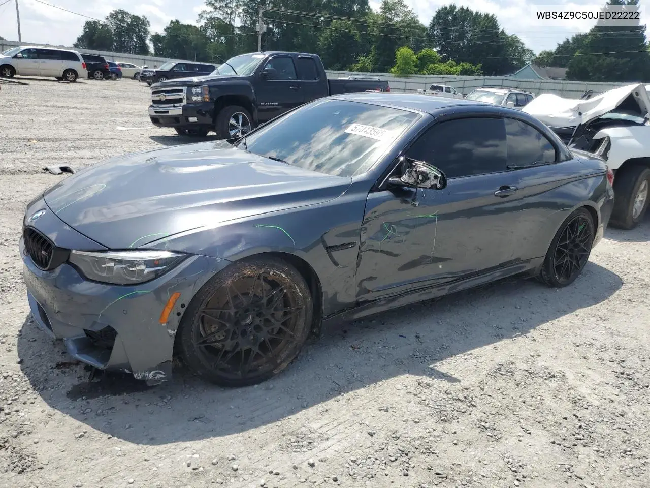 2018 BMW M4 VIN: WBS4Z9C50JED22222 Lot: 57043595