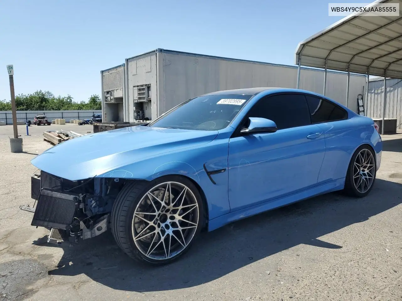 2018 BMW M4 VIN: WBS4Y9C5XJAA85555 Lot: 59702895