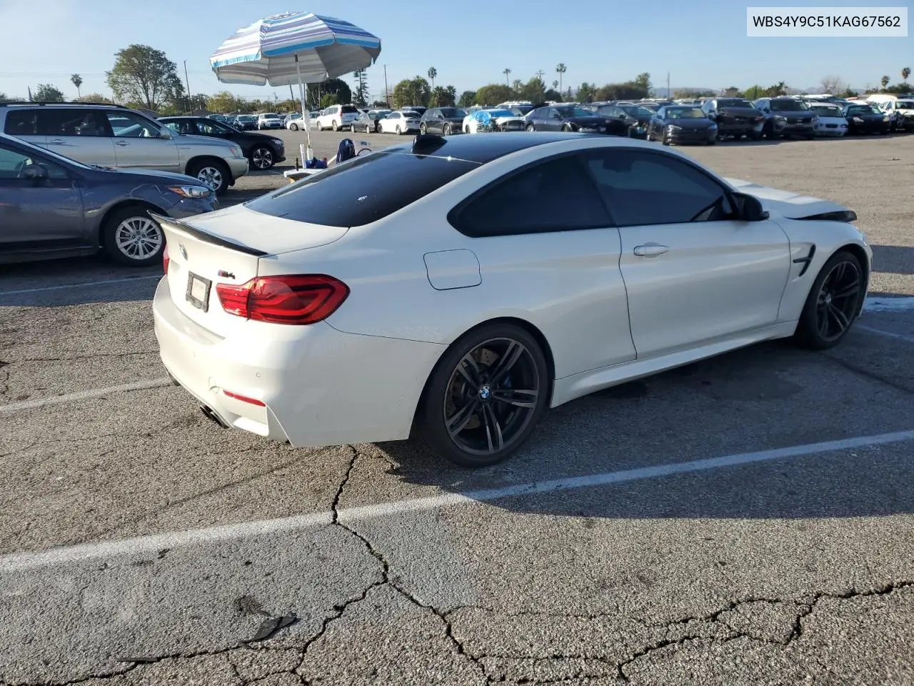 2019 BMW M4 VIN: WBS4Y9C51KAG67562 Lot: 45365415