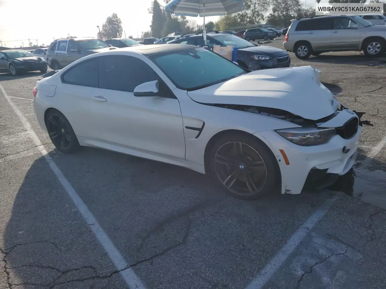 2019 BMW M4 VIN: WBS4Y9C51KAG67562 Lot: 45365415