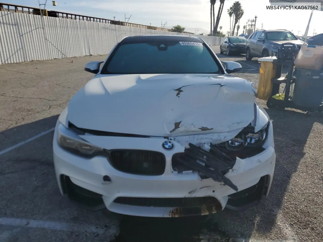 2019 BMW M4 VIN: WBS4Y9C51KAG67562 Lot: 45365415