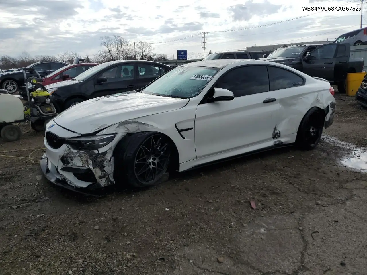 2019 BMW M4 VIN: WBS4Y9C53KAG67529 Lot: 51068905