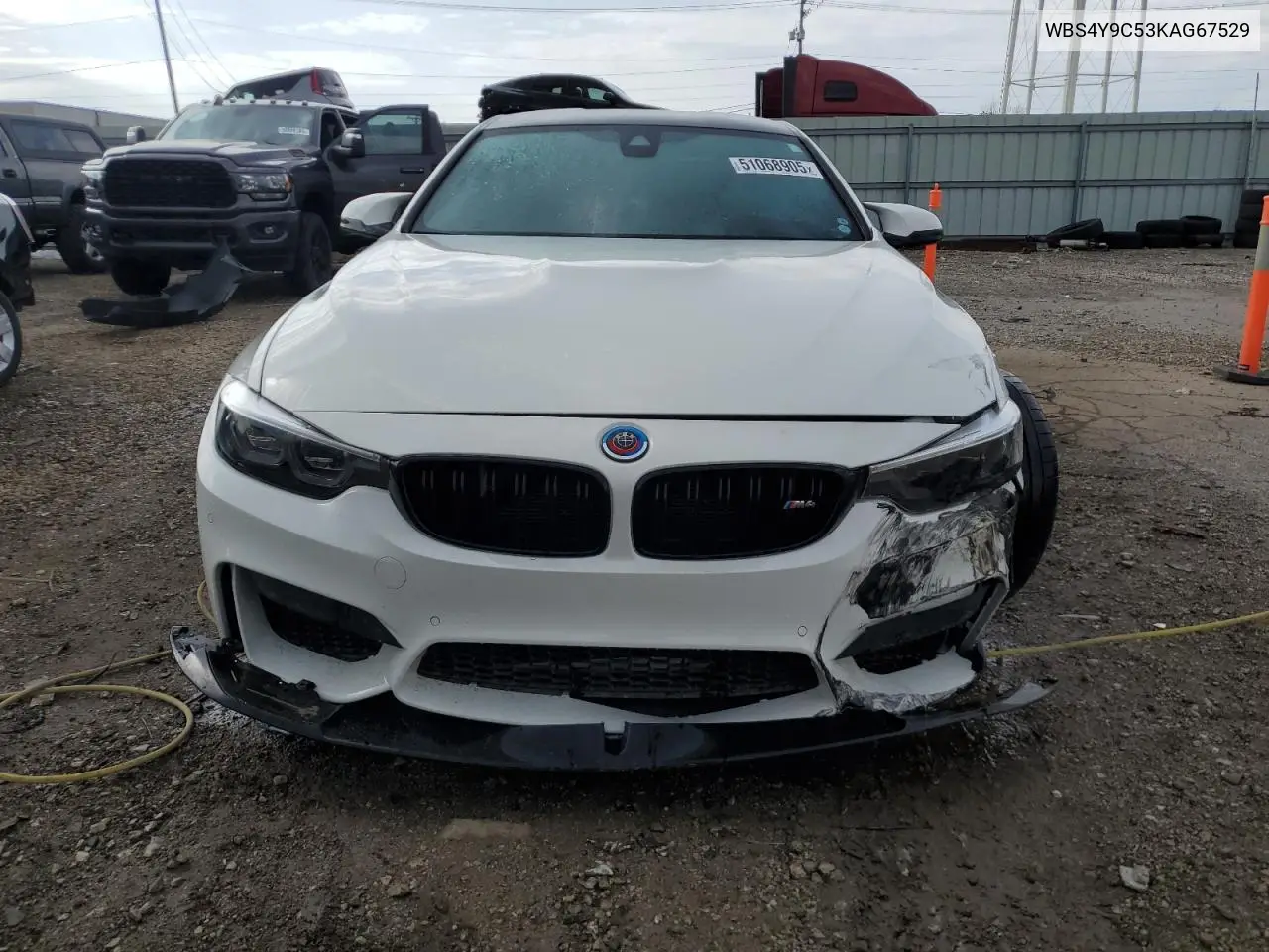 2019 BMW M4 VIN: WBS4Y9C53KAG67529 Lot: 51068905