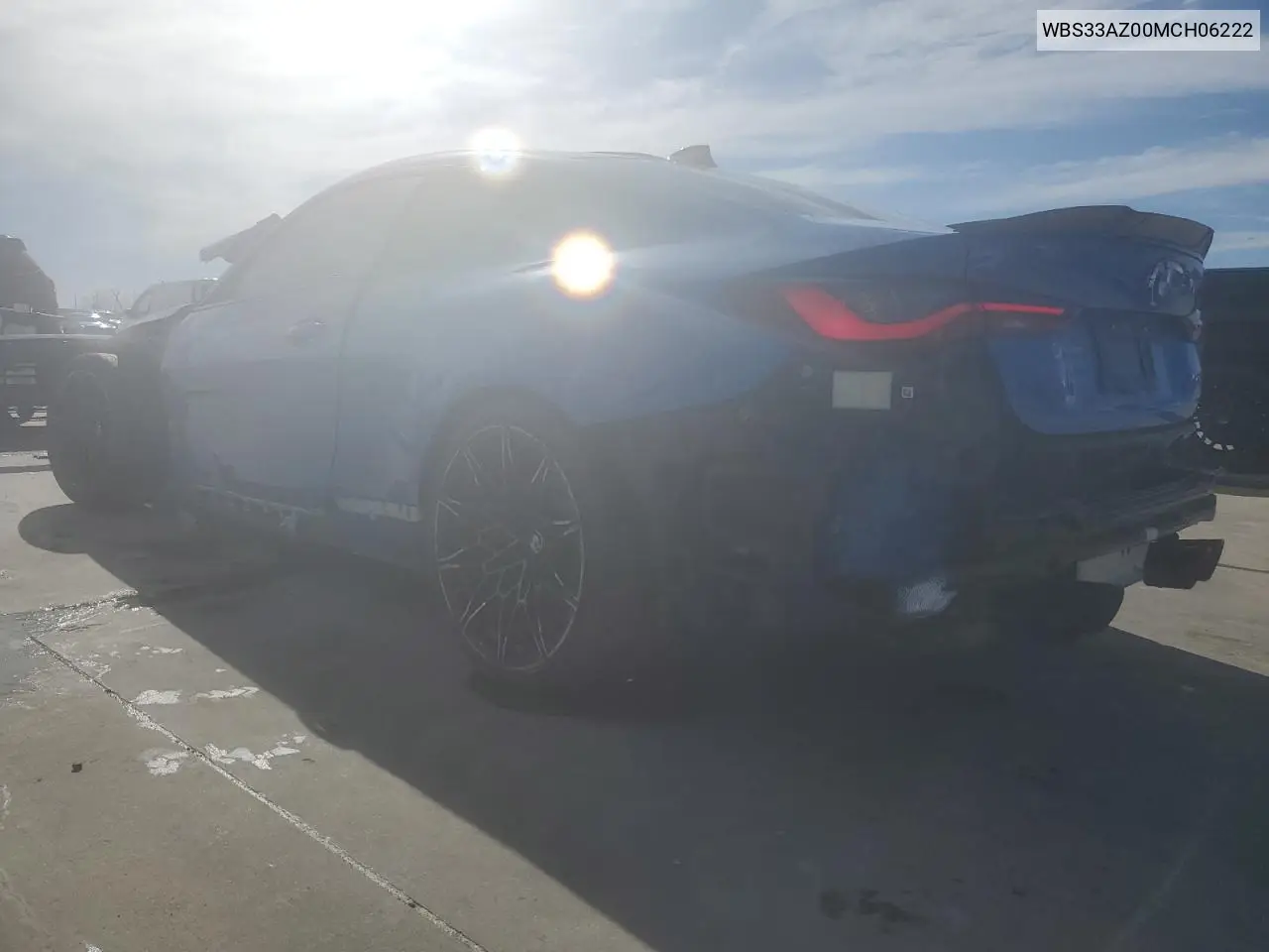 2021 BMW M4 Competition VIN: WBS33AZ00MCH06222 Lot: 43335295