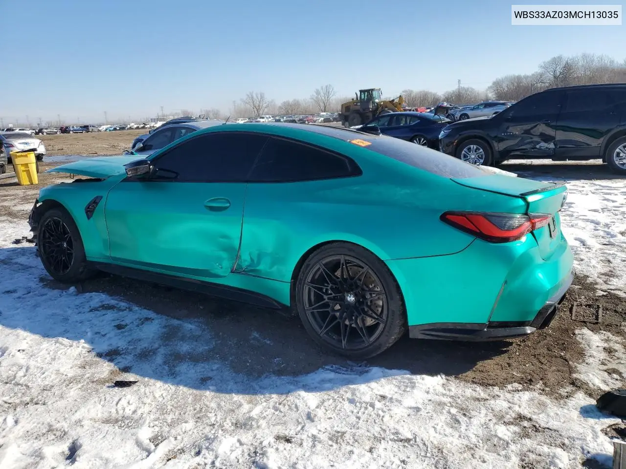 2021 BMW M4 Competition VIN: WBS33AZ03MCH13035 Lot: 46129415