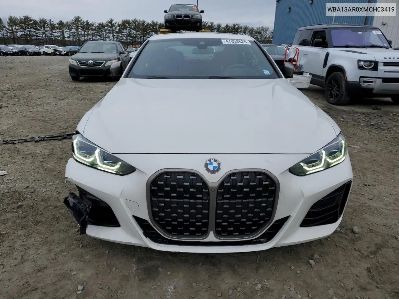 2021 BMW M440Xi VIN: WBA13AR0XMCH03419 Lot: 47838685
