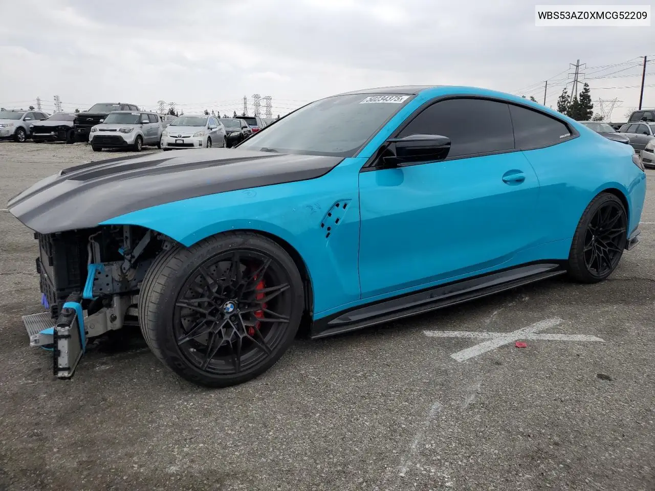 2021 BMW M4 VIN: WBS53AZ0XMCG52209 Lot: 50234375