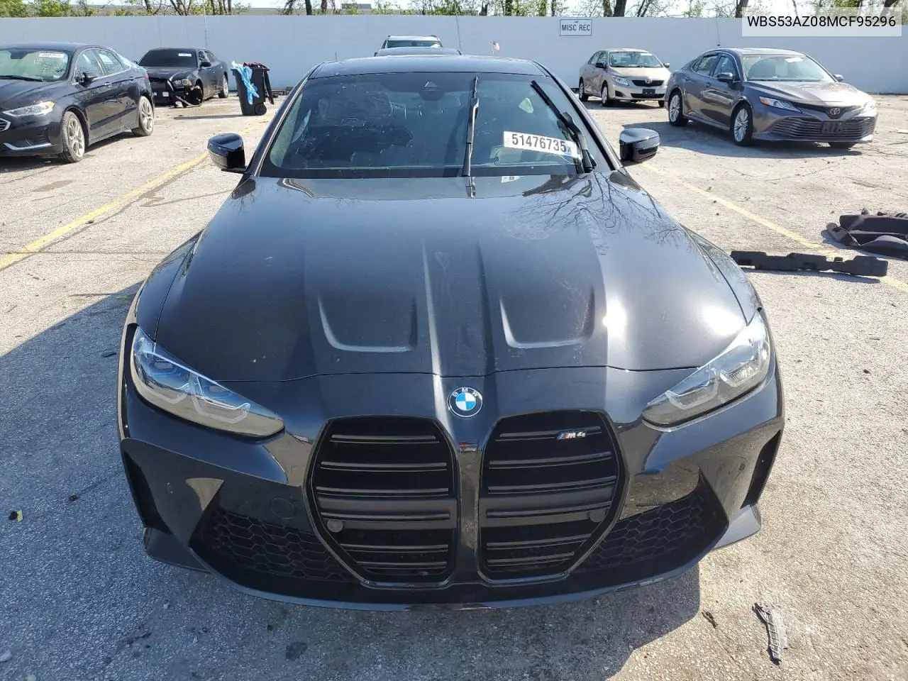 2021 BMW M4 VIN: WBS53AZ08MCF95296 Lot: 51476735