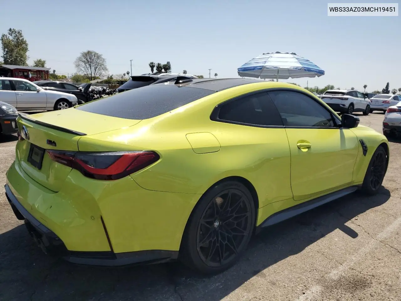2021 BMW M4 Competition VIN: WBS33AZ03MCH19451 Lot: 55436975