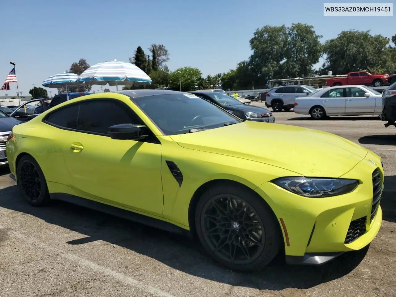 2021 BMW M4 Competition VIN: WBS33AZ03MCH19451 Lot: 55436975