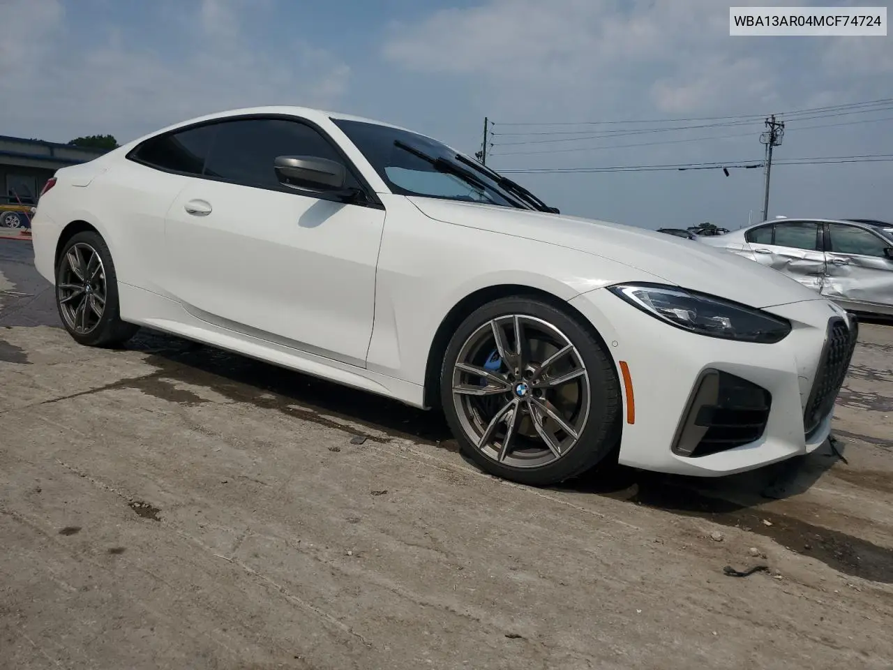 2021 BMW M440Xi VIN: WBA13AR04MCF74724 Lot: 59580625