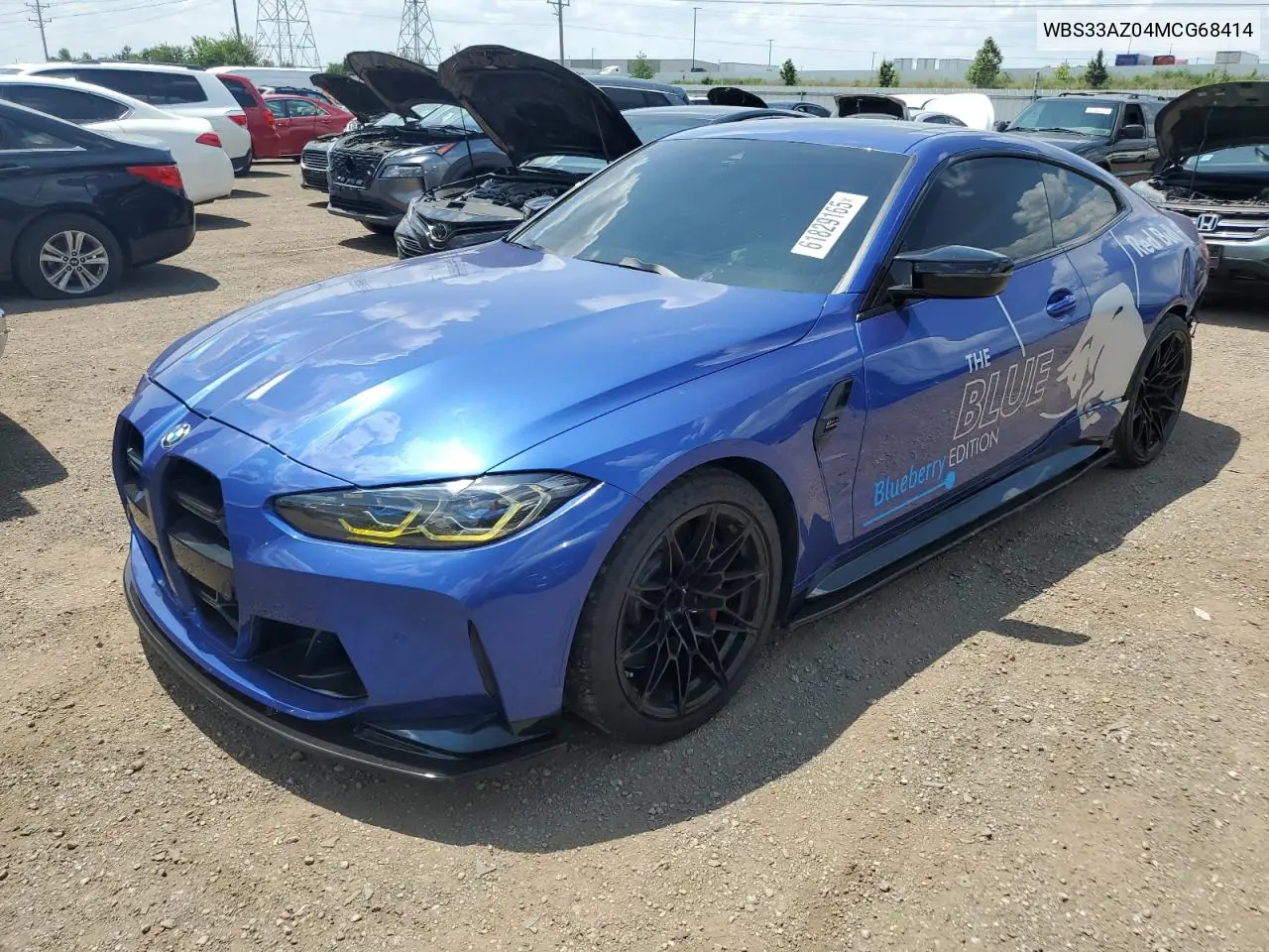 2021 BMW M4 Competition VIN: WBS33AZ04MCG68414 Lot: 61829165