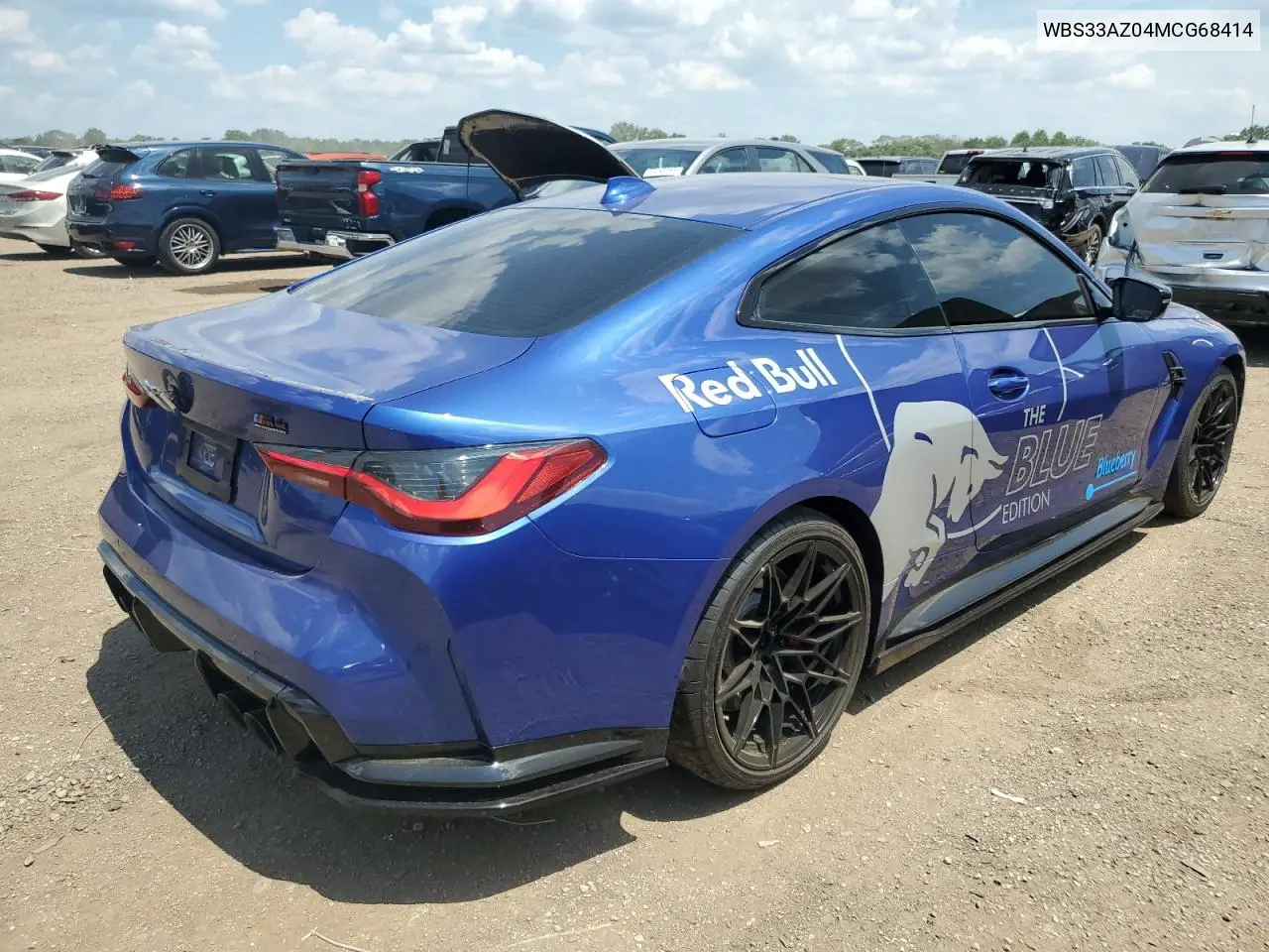 2021 BMW M4 Competition VIN: WBS33AZ04MCG68414 Lot: 61829165