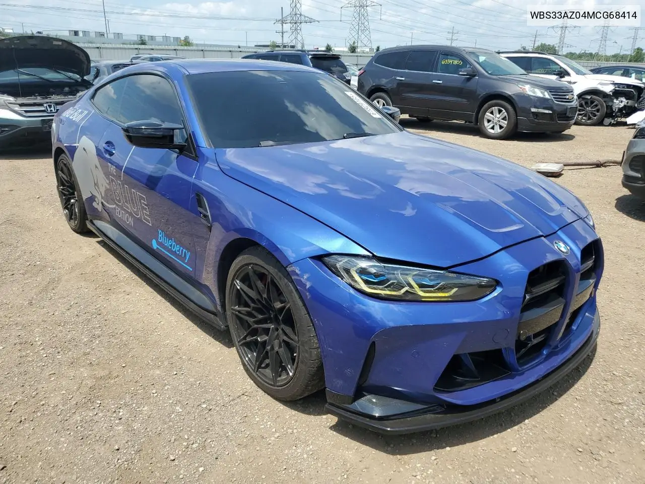 2021 BMW M4 Competition VIN: WBS33AZ04MCG68414 Lot: 61829165