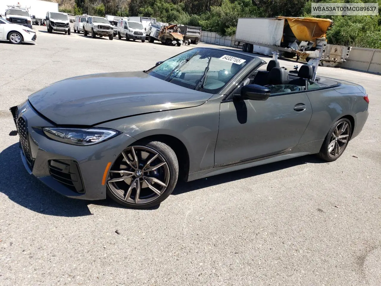 2021 BMW M440I VIN: WBA53AT00MCG89637 Lot: 64332165