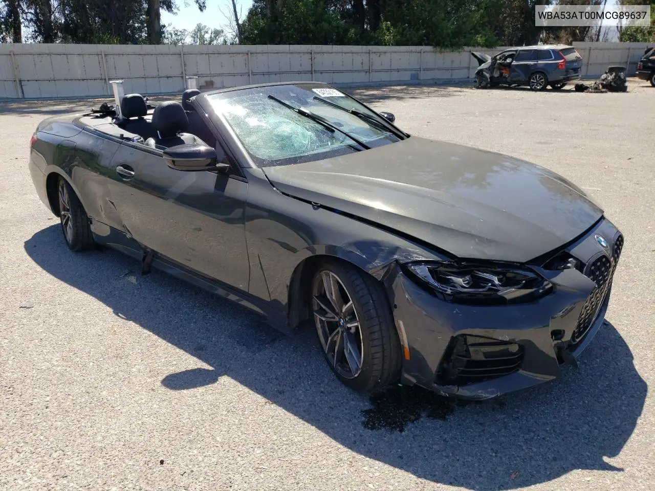 2021 BMW M440I VIN: WBA53AT00MCG89637 Lot: 64332165