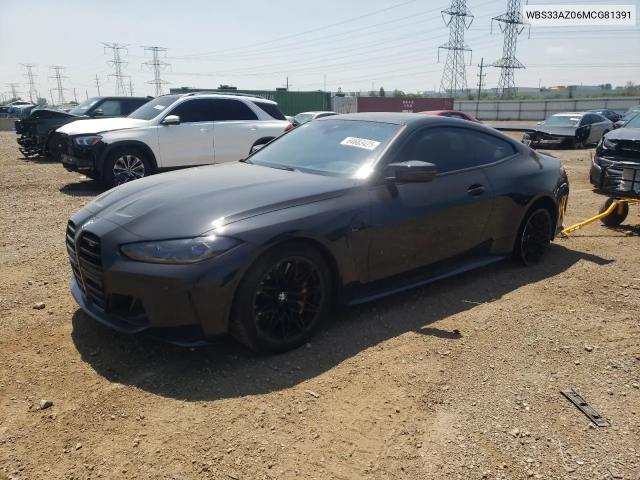 2021 BMW M4 Competition VIN: WBS33AZ06MCG81391 Lot: 64683425